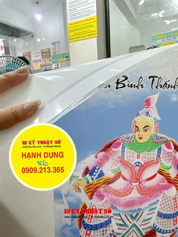 In tranh thờ thần bản mệnh phái nam Quan Bình Thánh Tử, phái nữ Chúa Tiên Nương Nương, in tranh treo phòng thờ Backlit Film khổ lớn - INKTS1766