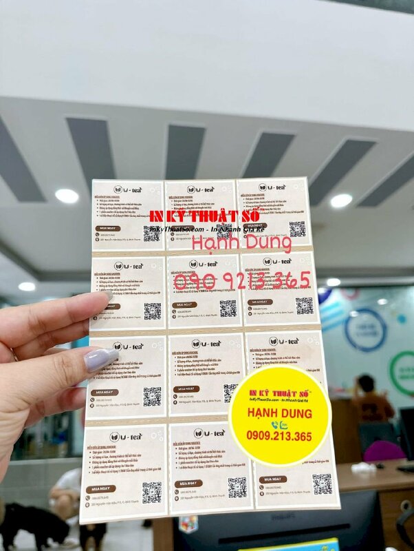 In xấp phiếu quà tặng, giảm giá Voucher gửi kèm đơn hàng cho quán trà ô long nguyên bản - INKTS1745