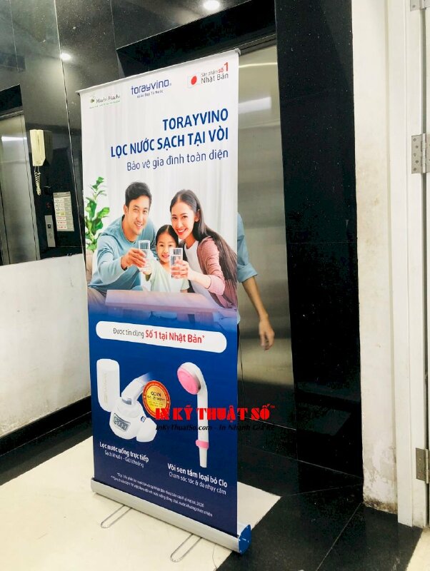 Trọn bộ poster & giá cuốn 80cm x 180cm poster giới thiệu sản phẩm lọc nước sạch tại vòi - INKTS1842