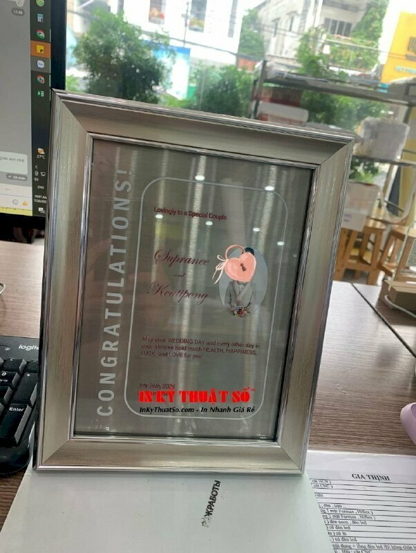 Ảnh cưới in UV trên nhôm kim loại - Metal Aluminium - In ấn bởi In Kỹ Thuật Số Since 2006