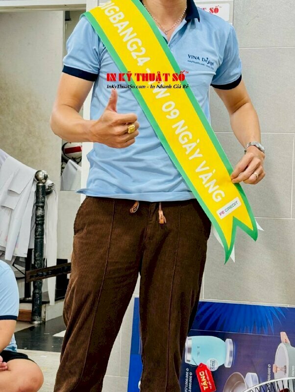 In băng đeo chéo sự kiện nội bộ công ty - In ấn bởi In Kỹ Thuật Số Since 2006