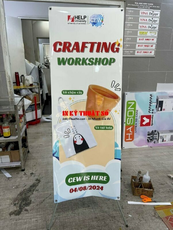 In nhanh poster cho sự kiện Crafting Workshop