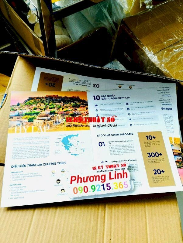 In tờ rơi kích thước A3. A4, hình ảnh đẹp, nội dung rõ ràng