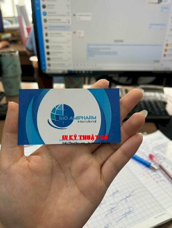 In card visit giấy C300gsm kích thước, in 1 hộp gồm 100 card theo yêu cầu