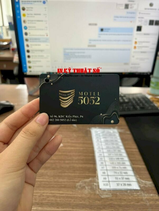 Làm thẻ phòng khách sạn cao cấp bằng chất liệu nhựa PVC theo yêu cầu tại In Kỹ Thuật Số Since 2006