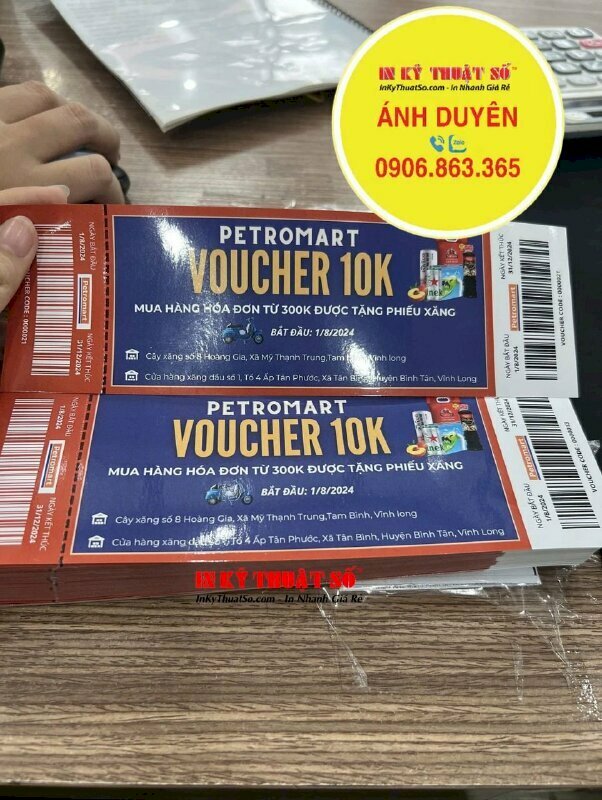 Thiết kế & In phiếu giấy, in voucher khuyến mãi tại In Kỹ Thuật Số Since 2006