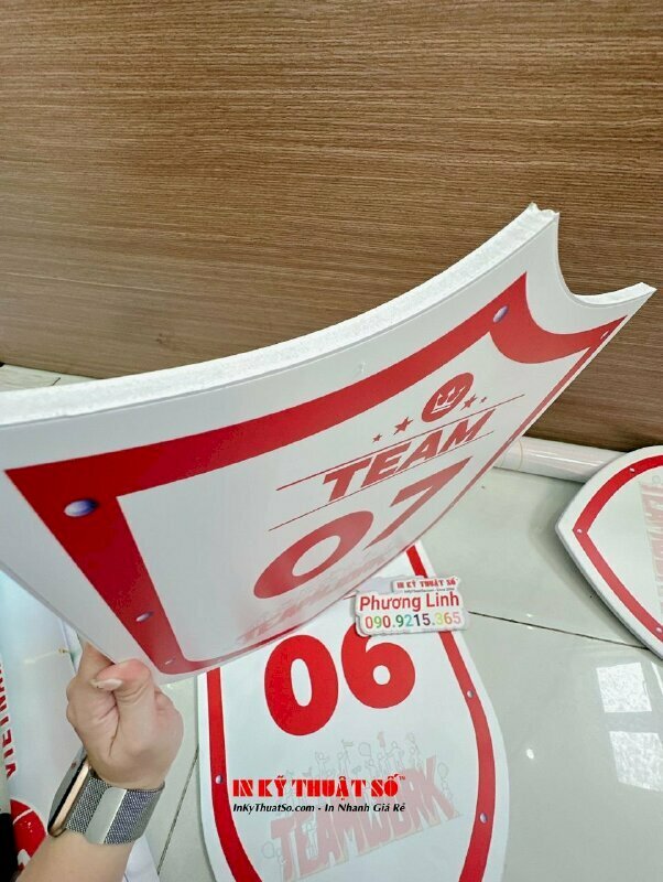 Mô hình khiên biển số chất liệu PP bồi formex dày 10li chắc chắn