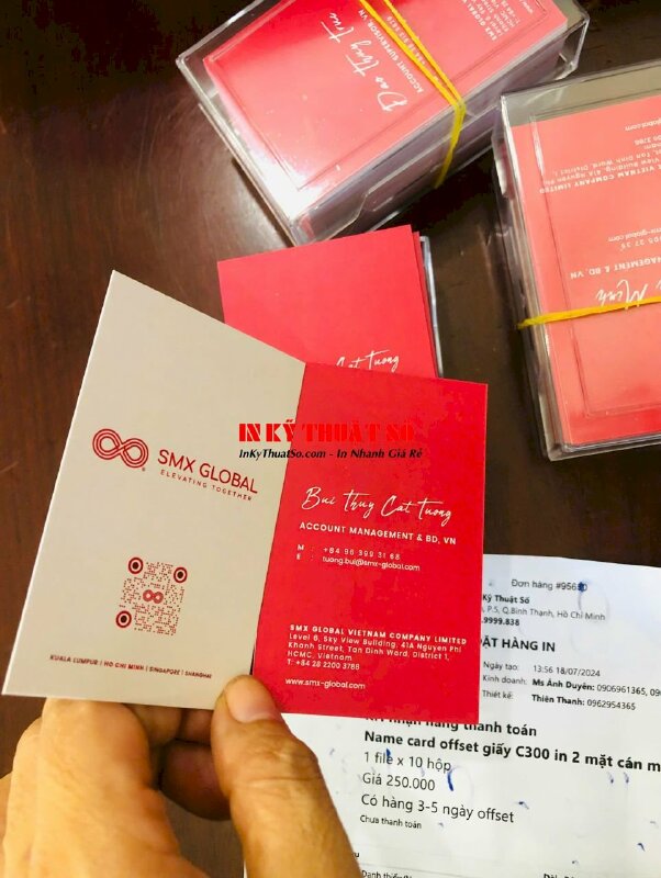 In 10 hộp name card chức danh Account Management & BD Business Development cho công ty Agency quảng cáo - INKTS1982