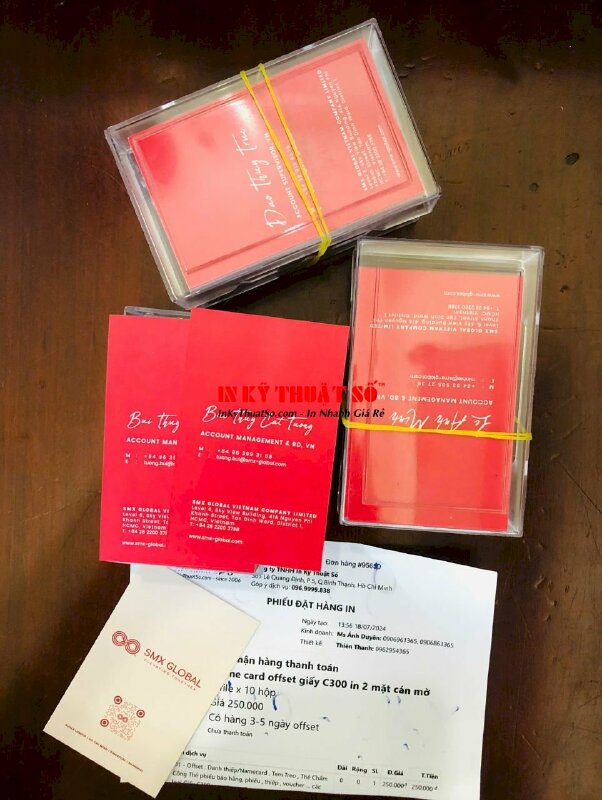 In 10 hộp name card chức danh Account Management & BD Business Development cho công ty Agency quảng cáo - INKTS1982