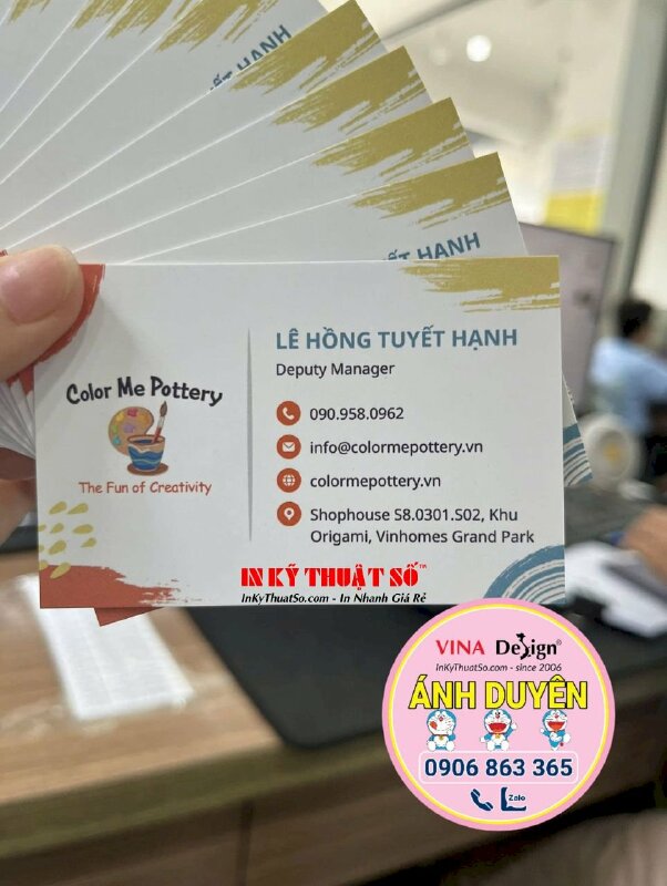 In 4 hộp name card Deputy Manager cho Workshop vẽ gốm, tô tượng theo phong cách Mỹ - INKTS1962