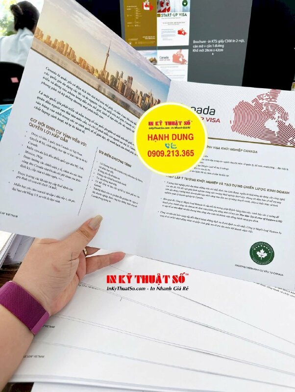 In brochure nhanh cán mờ, cấn 1 đường, brochure tư vấn định cư Canada - INKTS2001