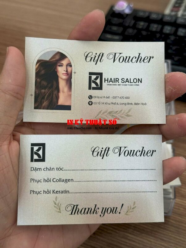 In gift voucher hair salon, hàng gửi về Biên Hòa, Đồng Nai từ TPHCM - INKTS1976