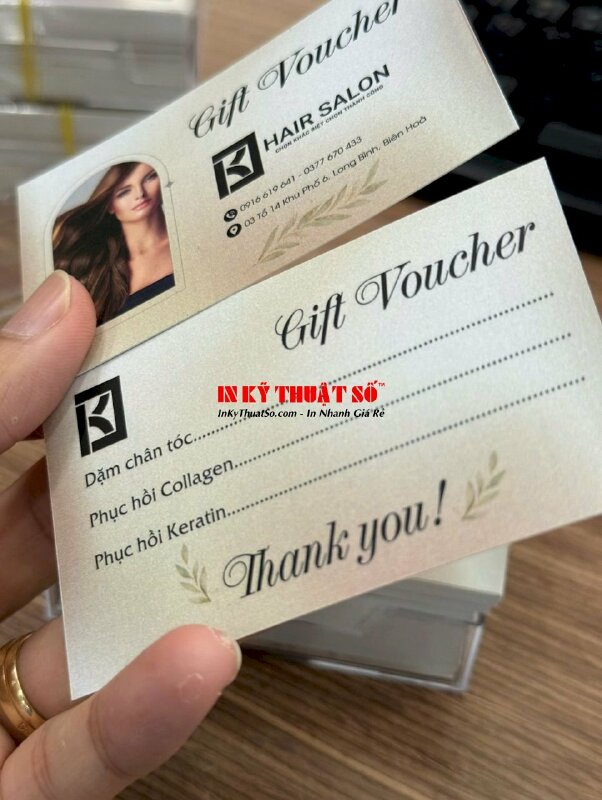 In gift voucher hair salon, hàng gửi về Biên Hòa, Đồng Nai từ TPHCM - INKTS1976