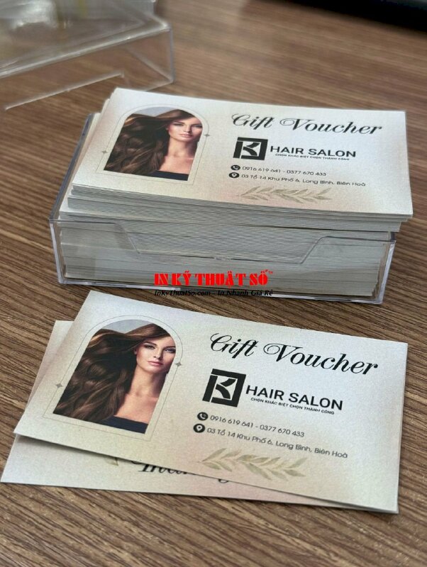 In gift voucher hair salon, hàng gửi về Biên Hòa, Đồng Nai từ TPHCM - INKTS1976