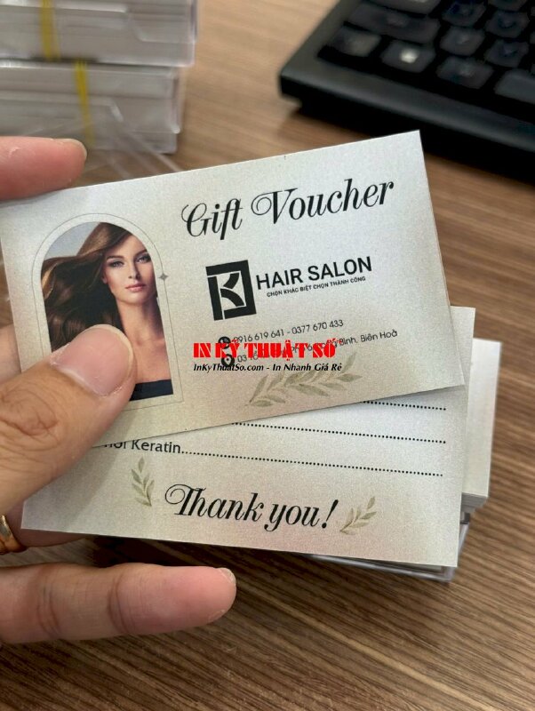 In gift voucher hair salon, hàng gửi về Biên Hòa, Đồng Nai từ TPHCM - INKTS1976