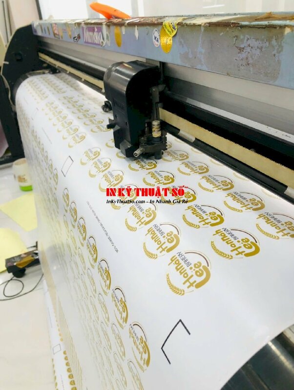 In tem logo tròn dán hộp bánh cho tiệm bánh ngọt Bakery, in tem Decal sữa tròn đường kính 5cm - INKTS1986