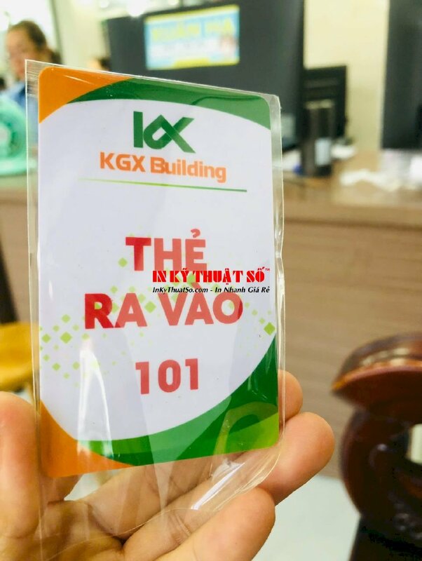 In thẻ từ HCM, thẻ từ ra vào cửa, thẻ ra vào tòa nhà building, in thẻ nhựa PVC đánh số nhảy - INKTS1981