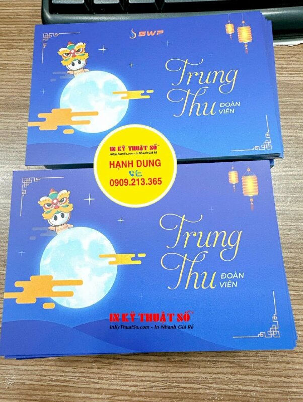 In thiệp chúc Trung thu gửi tặng Quý khách hàng, Quý doanh nghiệp, đối tác, thiệp Trung thu in logo công ty - INKTS1997