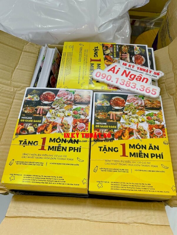 In tờ rơi A5 giá rẻ, in 2000 tờ rơi quảng cáo quán ăn nhà hàng vườn ẩm thực - INKTS1884