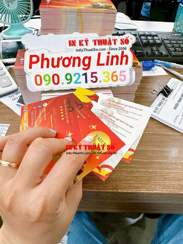 In Voucher số lượng lớn, in phiếu quà tặng giá trị 500.000đ cho trung tâm bảo dưỡng sữa chữa nâng cấp máy ảnh kỹ thuật số - INKTS1932