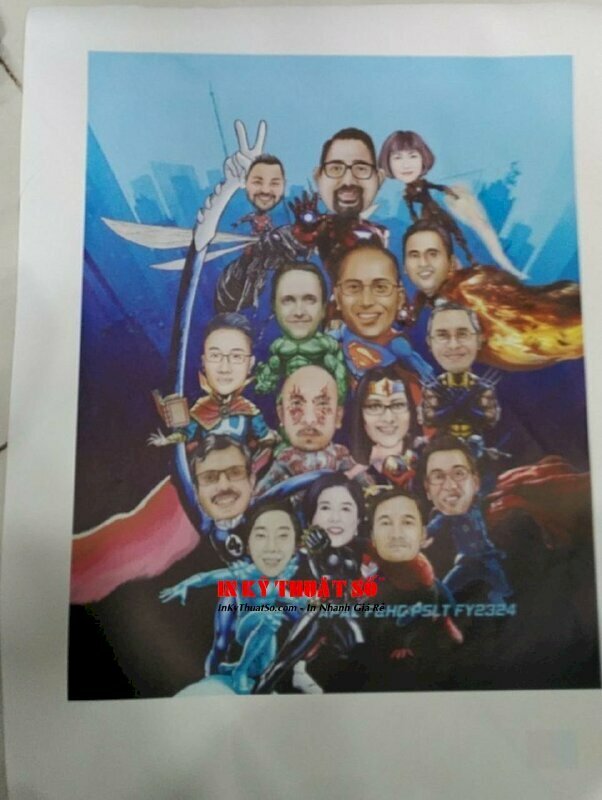 Tranh Canvas mực dầu bóng in theo yêu cầu, gia công cắt chừa biên - In ấn bởi In Kỹ Thuật Số Since 2006