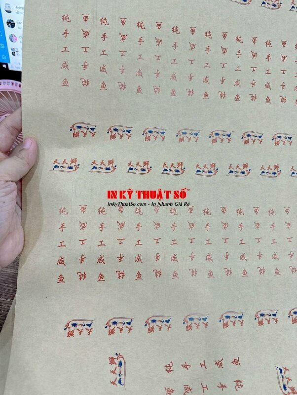 In tem giấy không màng gia công bế tem theo đường viền - In ấn bởi In Kỹ Thuật Số Since 2006