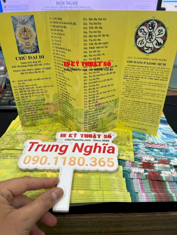 In tờ kinh Chú Đại Bi Thập Chú cho chùa