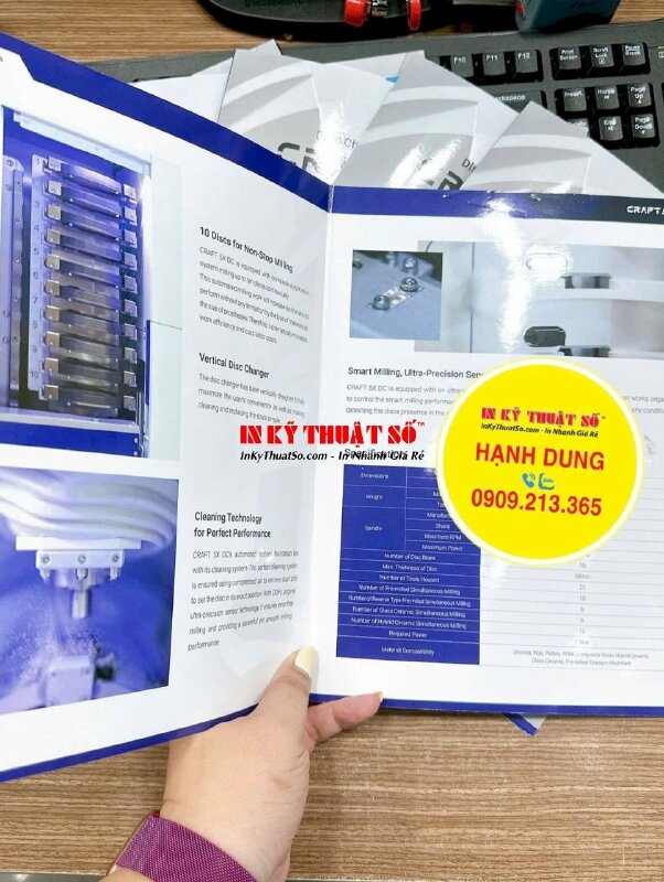 In Brochure khổ A3 giới thiệu sản phẩm thiết bị nha khoa, máy phay nha khoa - INKTS2077