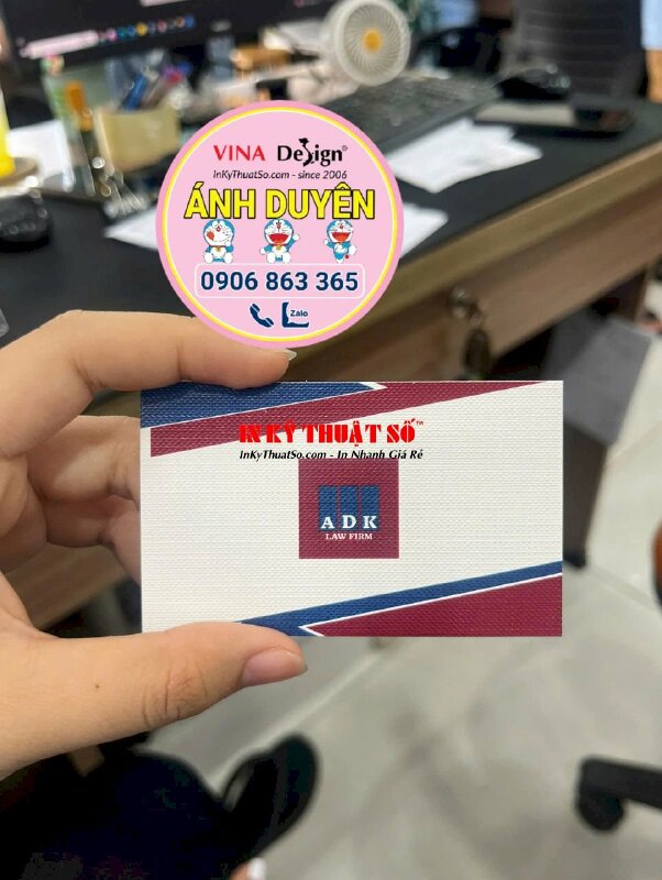 In card visit giấy mỹ thuật Koehler Linen 500 K09, in card visit hãng luật Law Firm chức danh Senior Consultant - INKTS2052