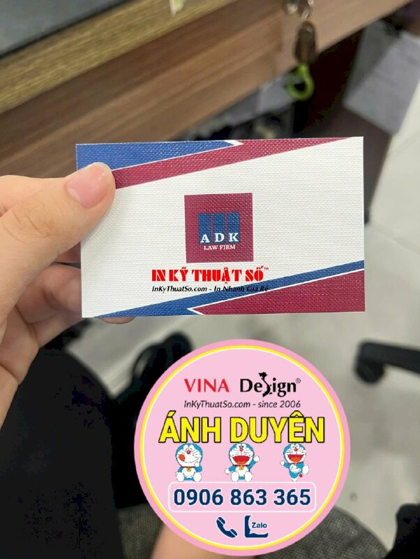 In card visit giấy mỹ thuật Koehler Linen 500 K09, in card visit hãng luật Law Firm chức danh Senior Consultant - INKTS2052