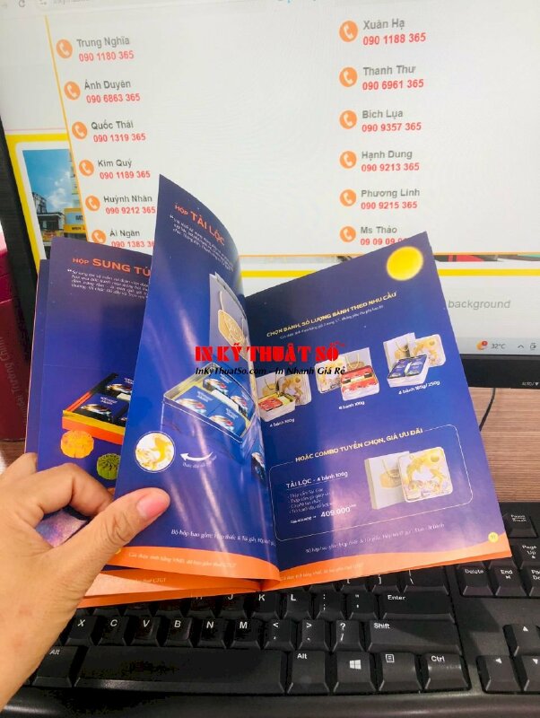 In catalogue bánh Trung thu cho chuỗi cửa hàng bánh - INKTS2060