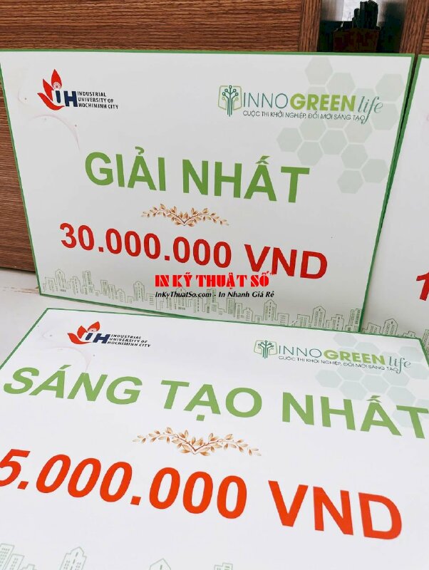 In Formex bảng trao giải Cuộc thi Khởi nghiệp đổi mới sáng tạo Trường Đại Học, Giải Nhất, Giải Nhì, Giải Ba, Giải Sáng Tạo Nhất, Giải Khuyến Khích - INKTS2144