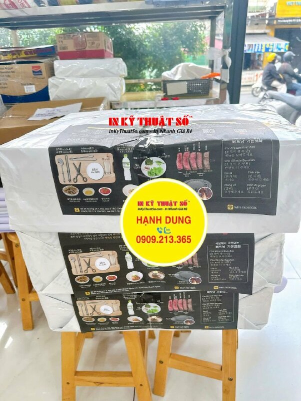 In giấy lót bàn ăn cho chuỗi nhà hàng BBQ Hàn Quốc - INKTS2127