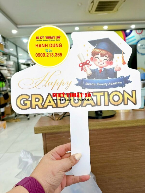 Hashtag cầm tay Happy Graduation Beauty Academy - MSN489