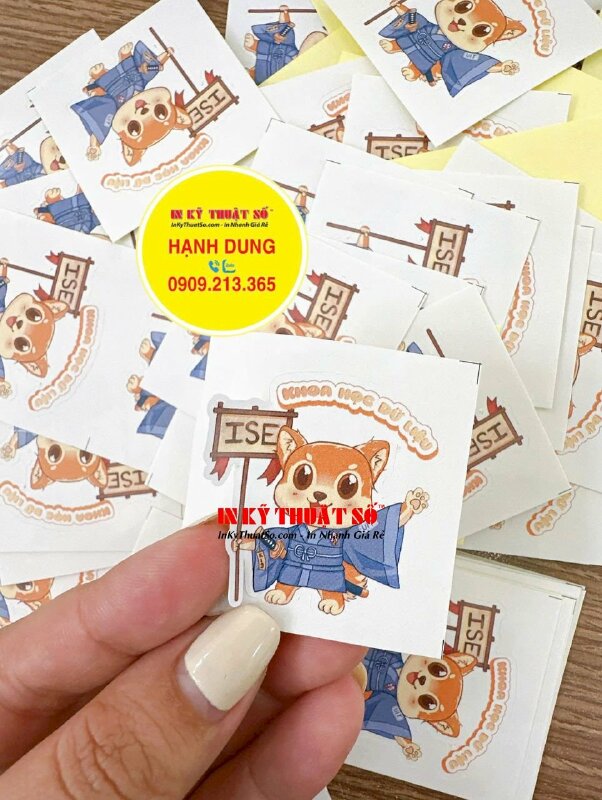 In hình dán sticker Akira chú chó shiba Aiko nhân vật đại diện của khoa trường đại học, nhãn Decal giấy - INKTS2116