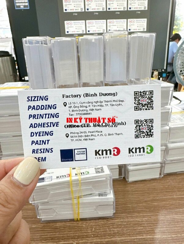 In name card giấy mỹ thuật K02 250gsm có vân, name card công ty hoá chất cho ngành dệt và ngành gỗ - INKTS2084