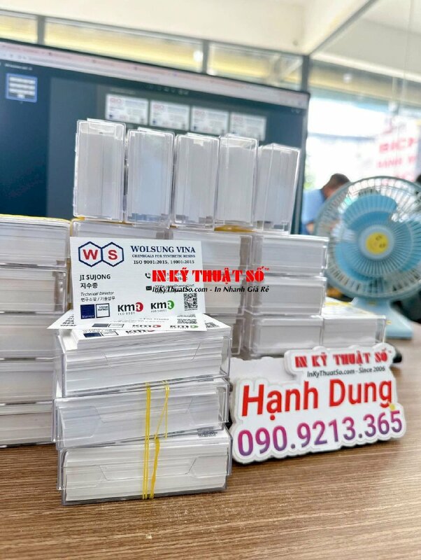 In name card giấy mỹ thuật K02 250gsm có vân, name card công ty hoá chất cho ngành dệt và ngành gỗ - INKTS2084