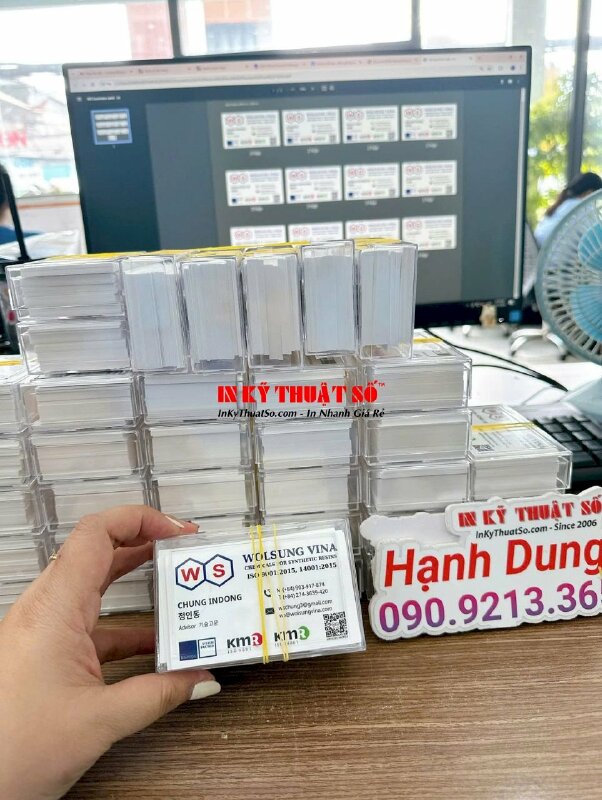 In name card giấy mỹ thuật K02 250gsm có vân, name card công ty hoá chất cho ngành dệt và ngành gỗ - INKTS2084