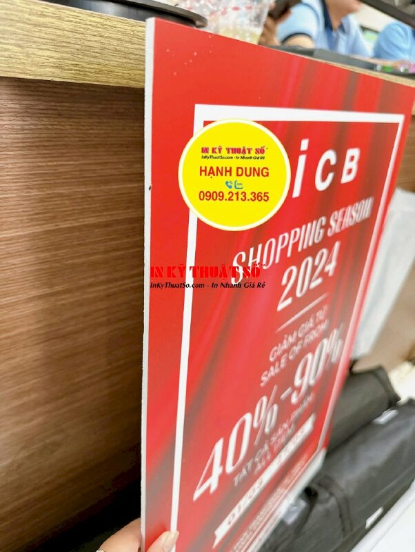 In Poster quảng cáo bằng Foam thông tin khuyến mãi Shopping Season giảm giá - INKTS2025