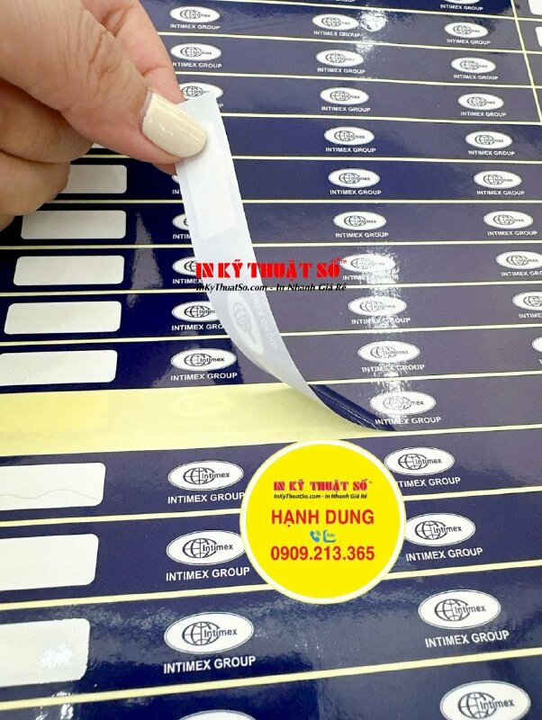 In tem dài Decal giấy dán sản phẩm bán lẻ cho công ty phân phối thực phẩm - INKTS2117