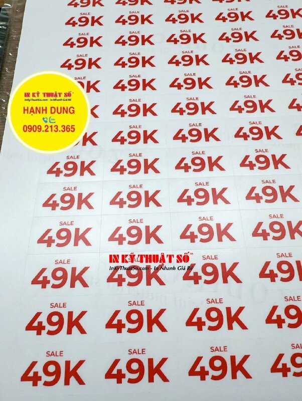 In tem phân loại giá, nhãn dán Decal trong SALE 49K dán sản phẩm khuyến mãi đồng giá - INKTS2118