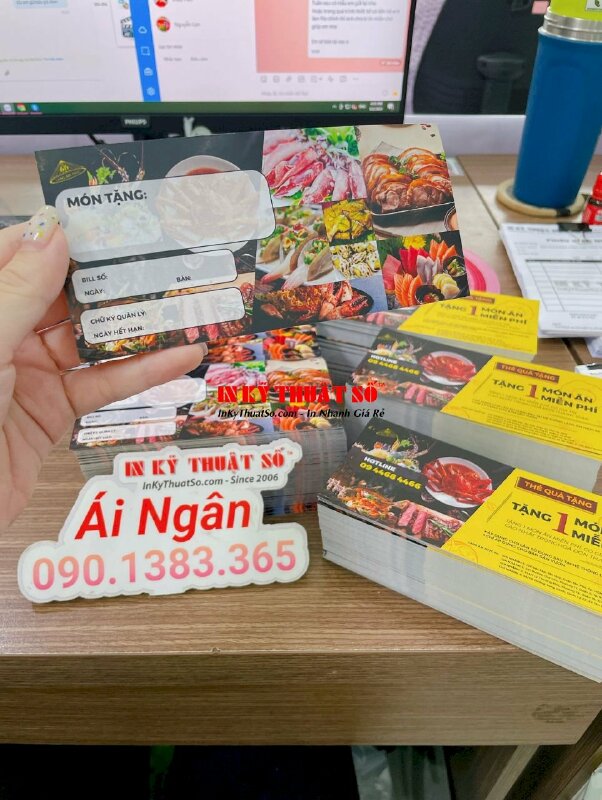 In thẻ quà tặng Voucher quán ăn nhà hàng vườn ẩm thực - INKTS2039