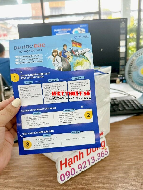 In tờ rơi Flyer du học Đức, in tờ rơi A5 giá rẻ in Offset số lượng lớn - INKTS2030