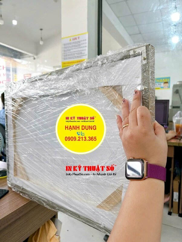 In tranh dấu vân tay kỷ niệm Tour Team Building công ty, tranh Canvas dầu mờ, đóng khung gỗ viền 60x40cm - INKTS2091