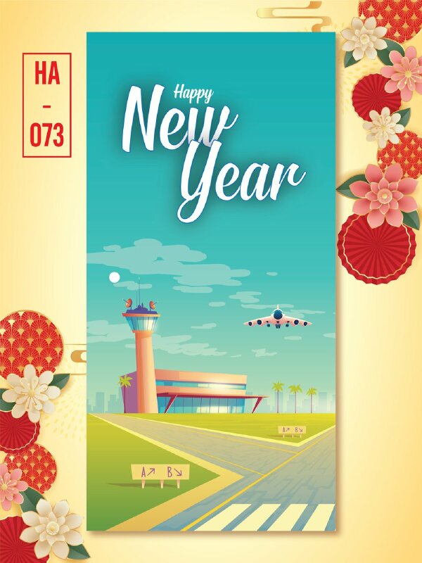 In bao lì xì Travel Du lịch Happy New Year - Mã HA073 - INKTS2632