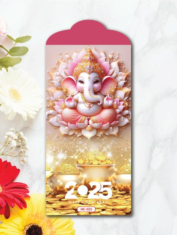 In bao lì xì Tết Voi Thần Ganesha Ấn Độ Giáo - Mã HC025 - INKTS2421