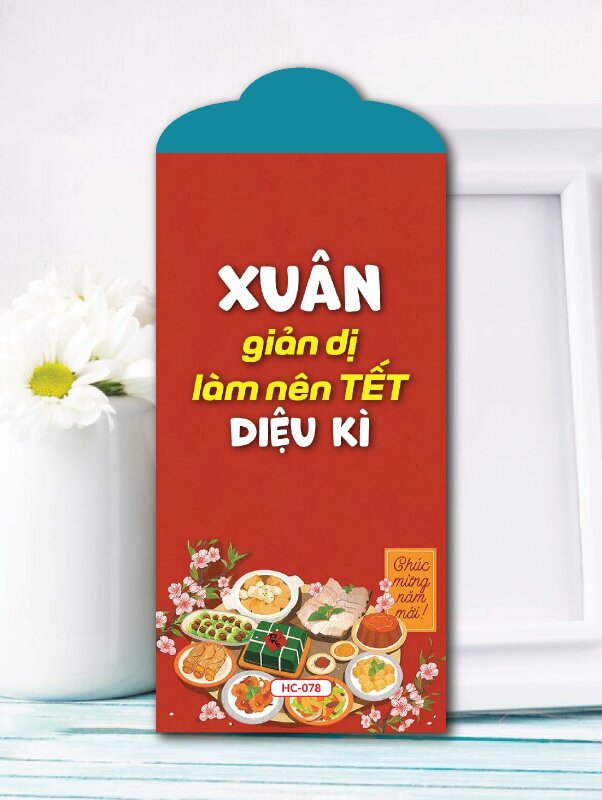 In bao lì xì Mâm Cơm Tất Niên Xuân Giản Dị Làm Nên Tết Diệu Kì - Mã HC078 - INKTS2575