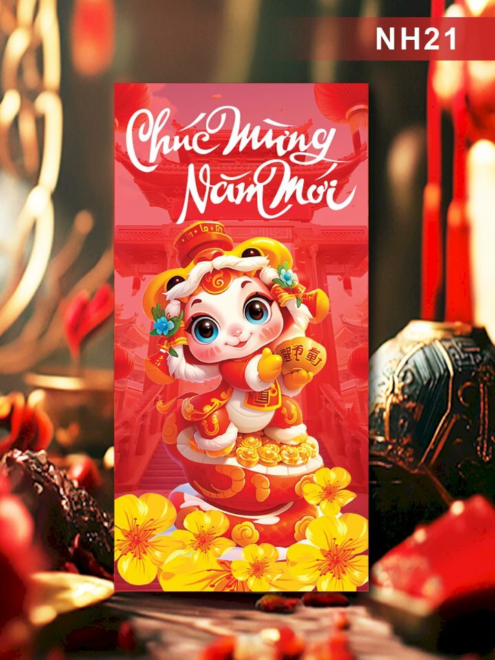 In bao lì xì Chibi Rắn Chúc Mừng Năm Mới - Mã NH21 - INKTS2557