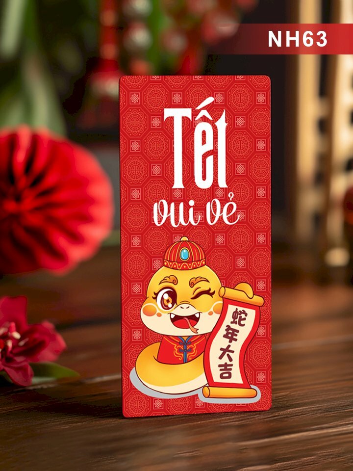 Thiết kế bao lì xì kiểu mới Tết Vui Vẻ - Mã NH63 - INKTS2677