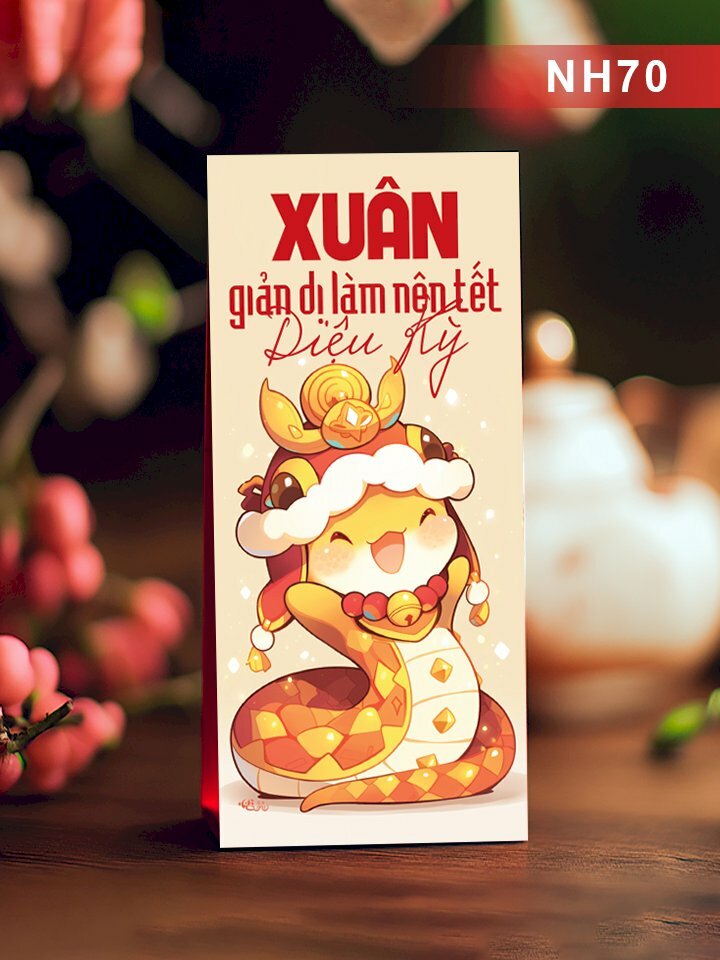 Đặt in lì xì Xuân Giản Dị Làm Nên Tết Diệu Kỳ - Mã NH70 - INKTS268